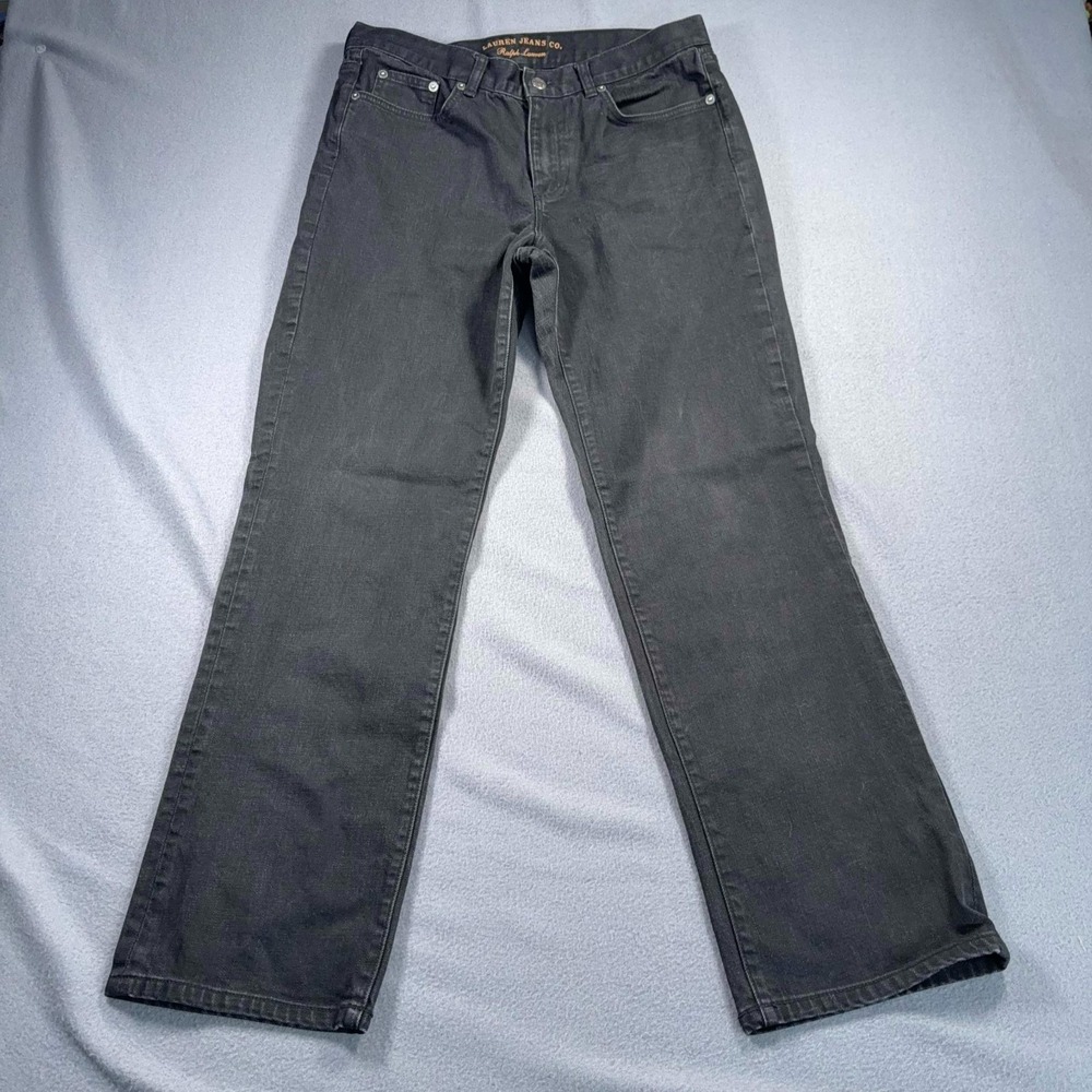 Lauren Jeans Co Ralph Lauren Women's 10 Black  Light Stretch Denim Jeans 30x28